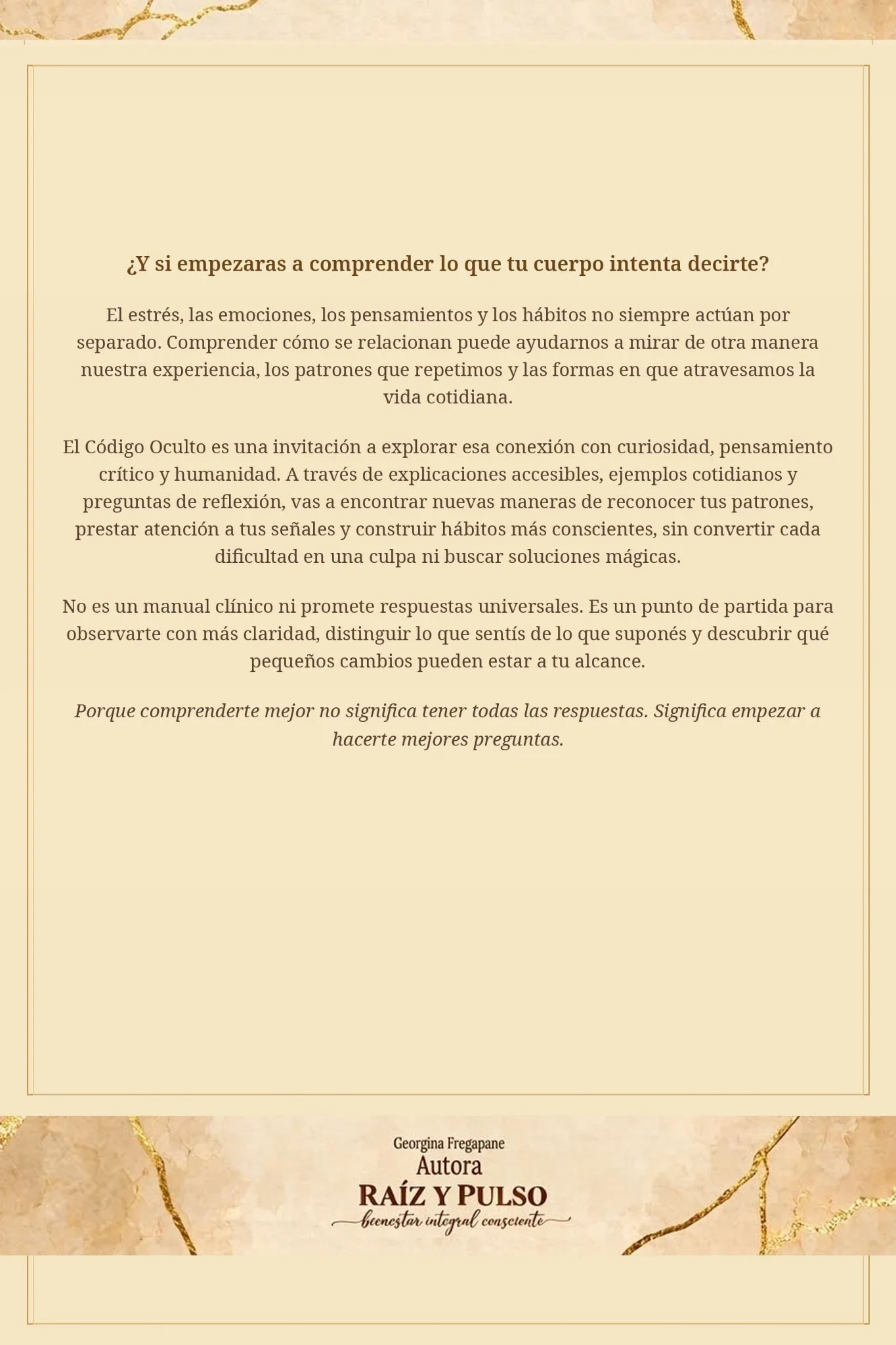 Contratapa editorial de EL CÓDIGO OCULTO